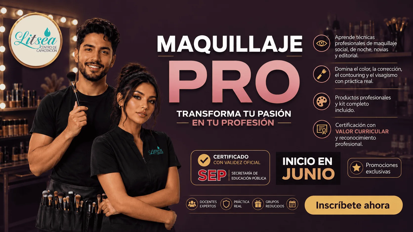 Curso de Maquillaje Profesional Litsea